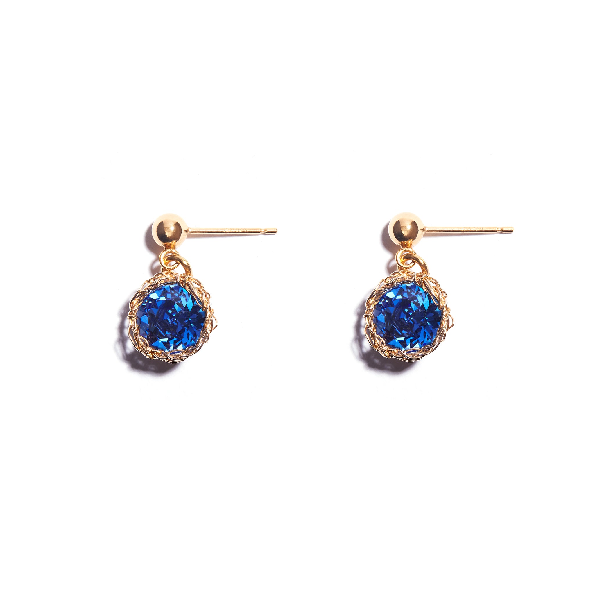 Capri Blue Stud Drop Earrings Seoid n