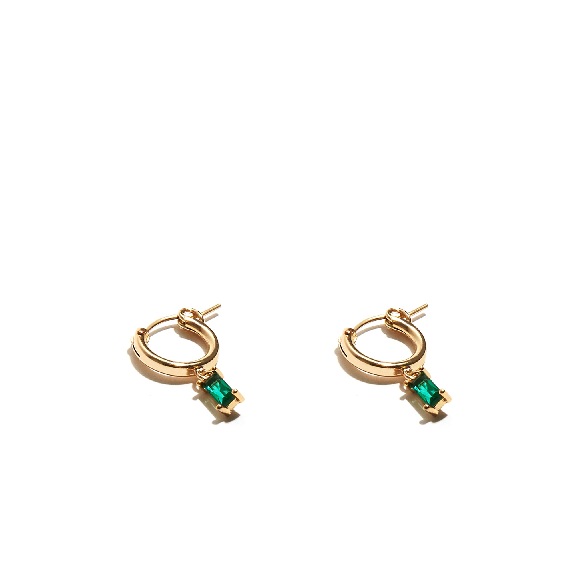 Emerald online earrings hoops