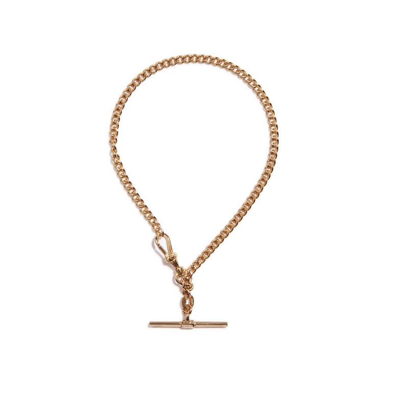 A shimmering diamond cut T-Bar Bracelet crafted from 9 Carat Gold, adding elegance and sparkle to any wrist.