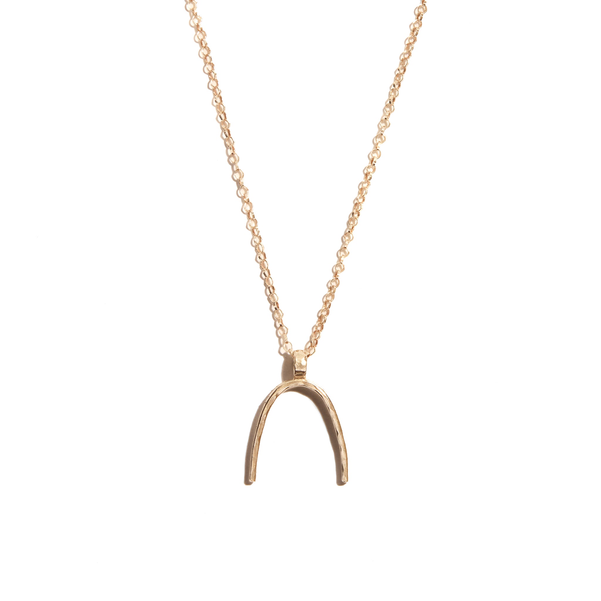Elegant horse shoe pendant crafted from luxurious 14 carat gold-fill, symbolizing luck and style for any occasion.
