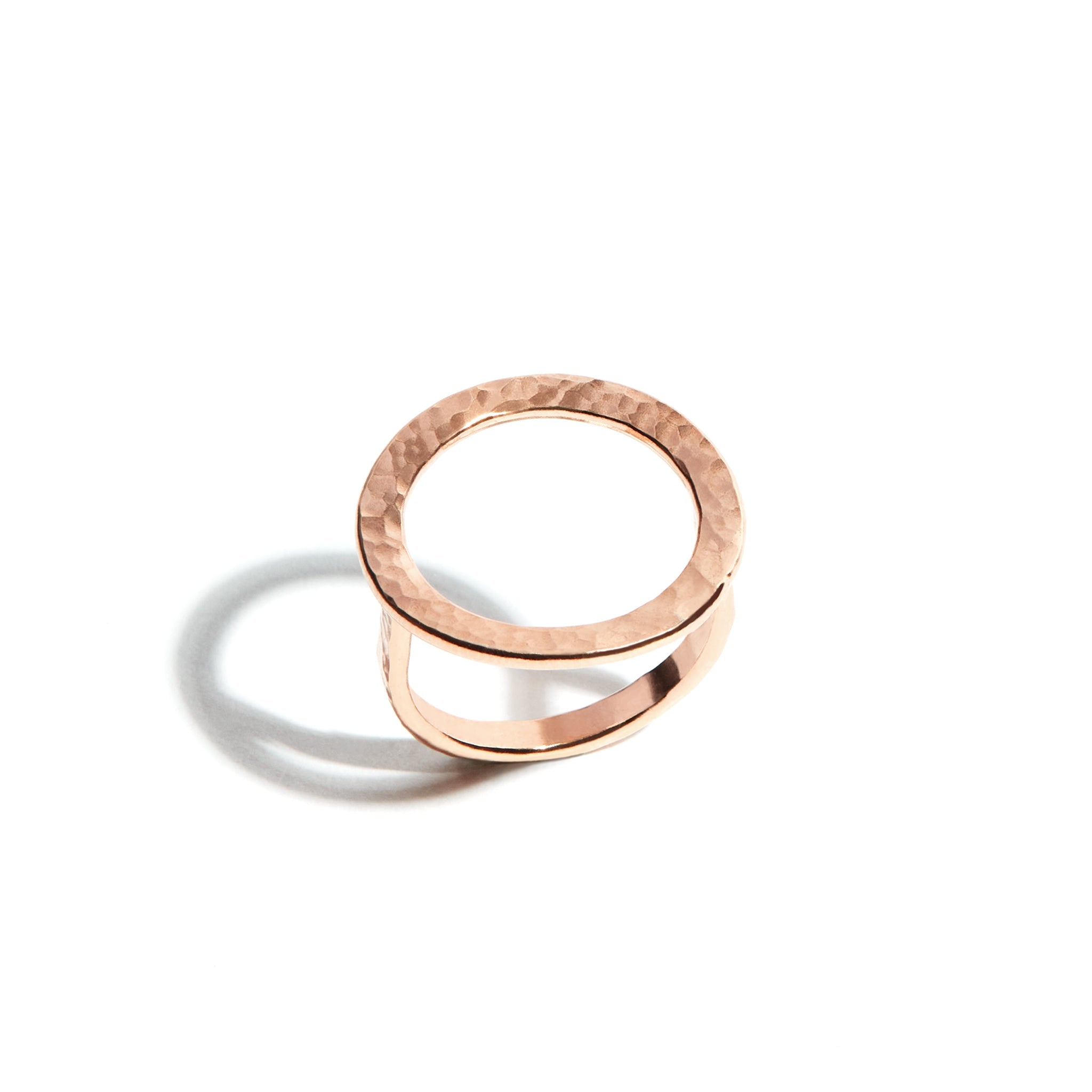 Rose gold open circle ring hotsell