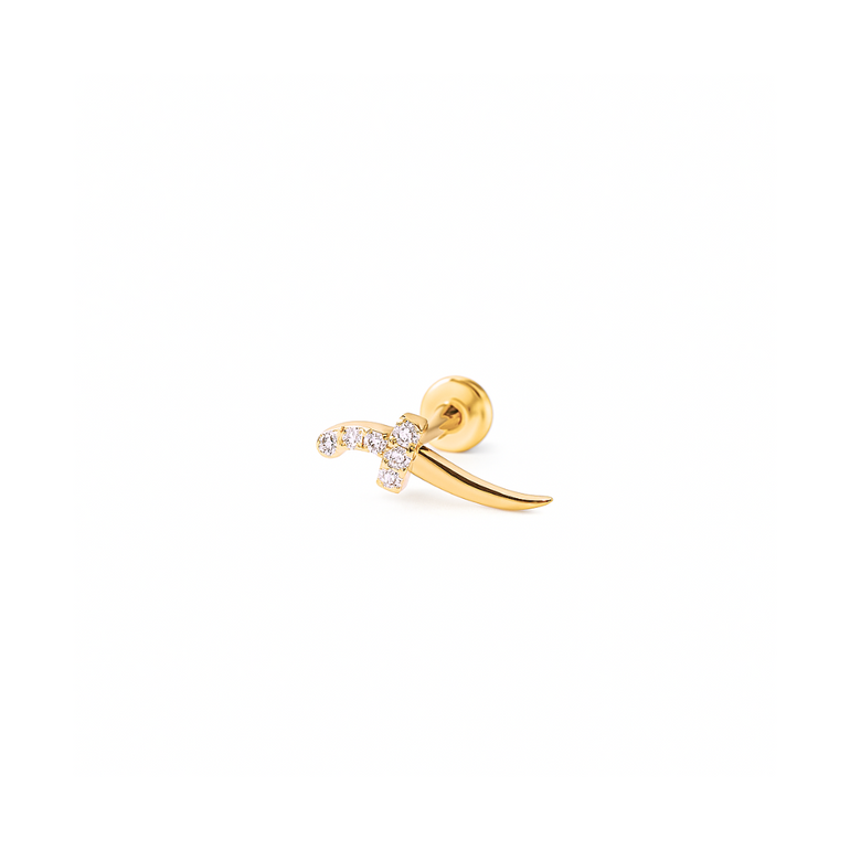14ct gold_Flat back _piercing