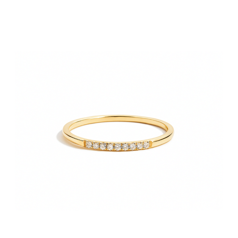 9ct Gold Slim Diamond Ring