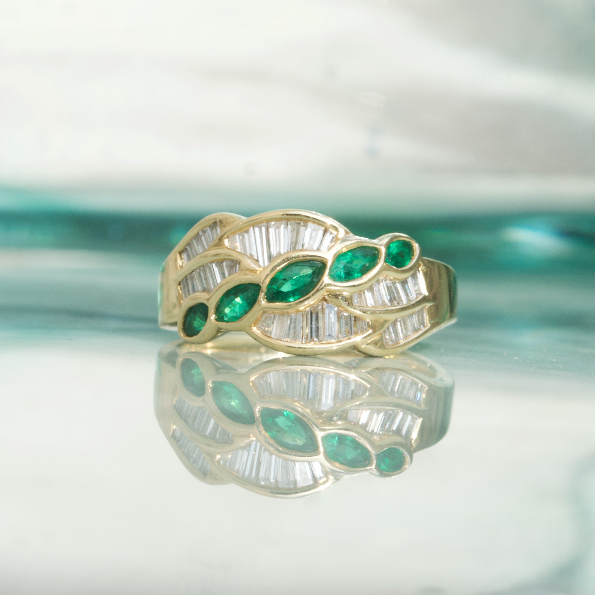 Emerald and Diamond Ring 