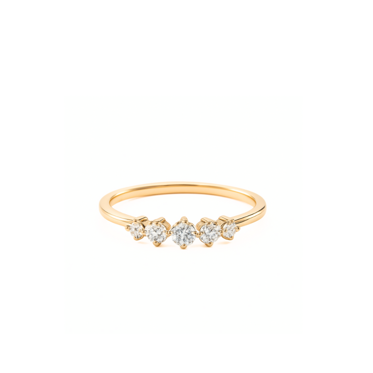 Five Stone Diamond Band Ring