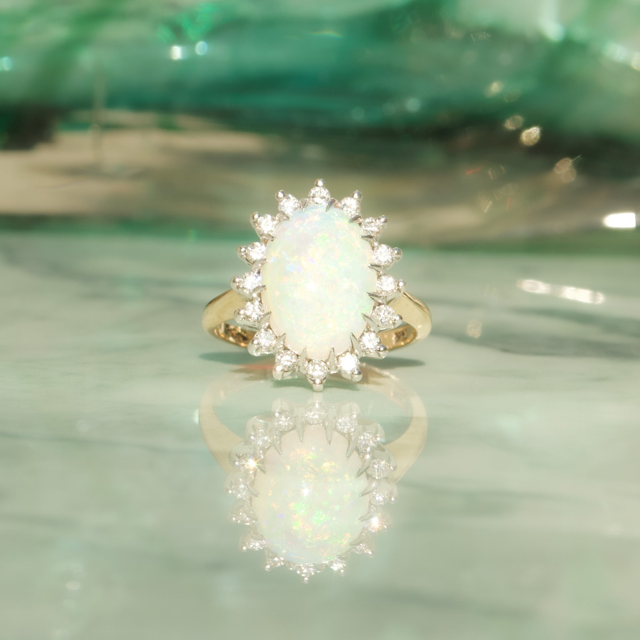 Opal and Diamond Ring 