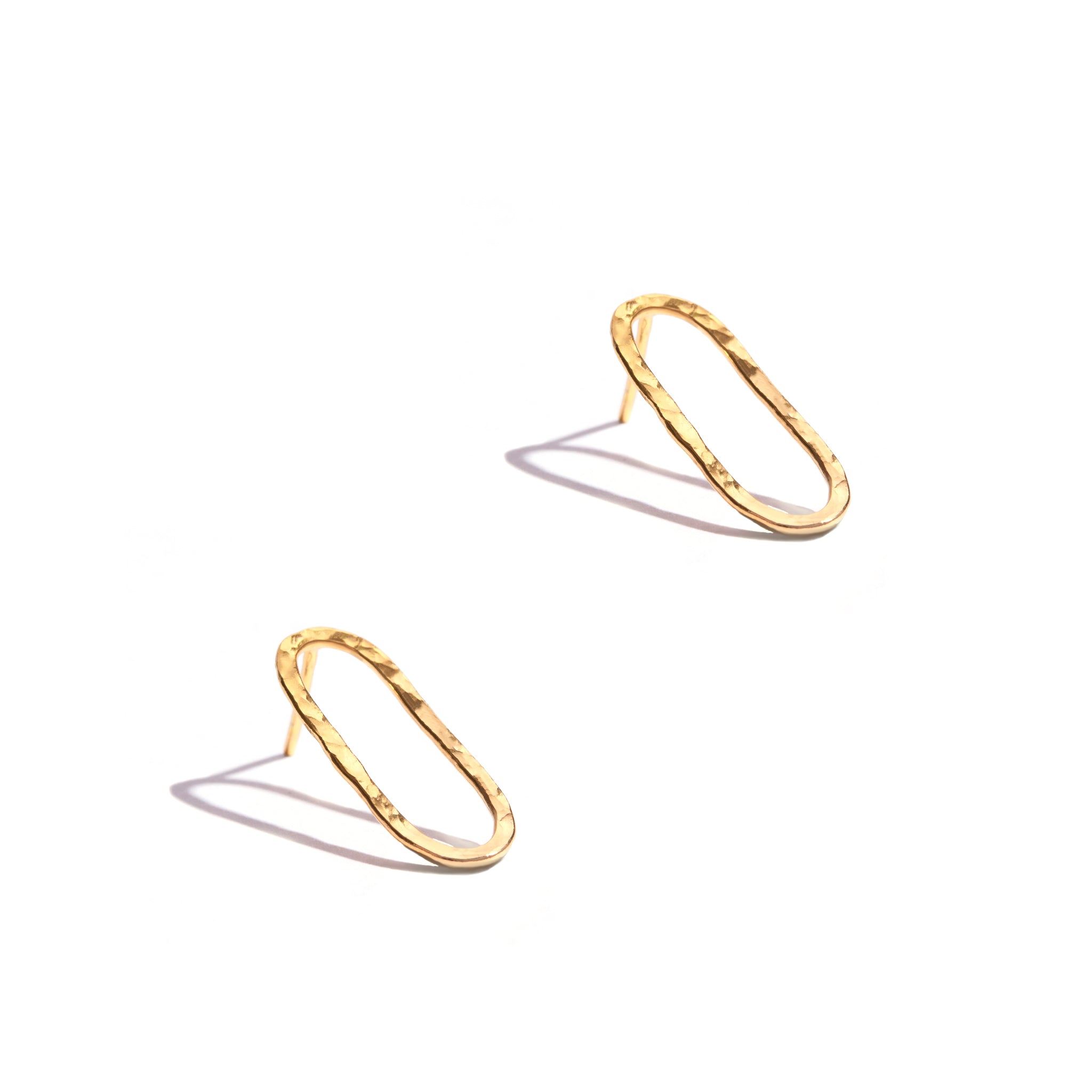 Simple Hammered Style Stud Earrings crafted from 14ct gold filled, versatile and perfect for any occasion