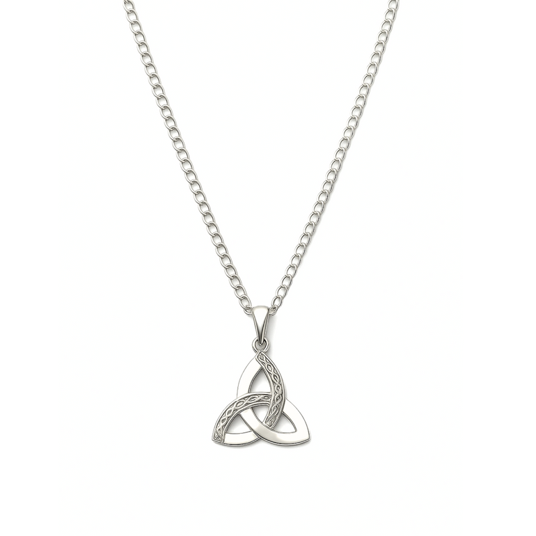 Silver Trinity knot pendant, sterling silver pendant