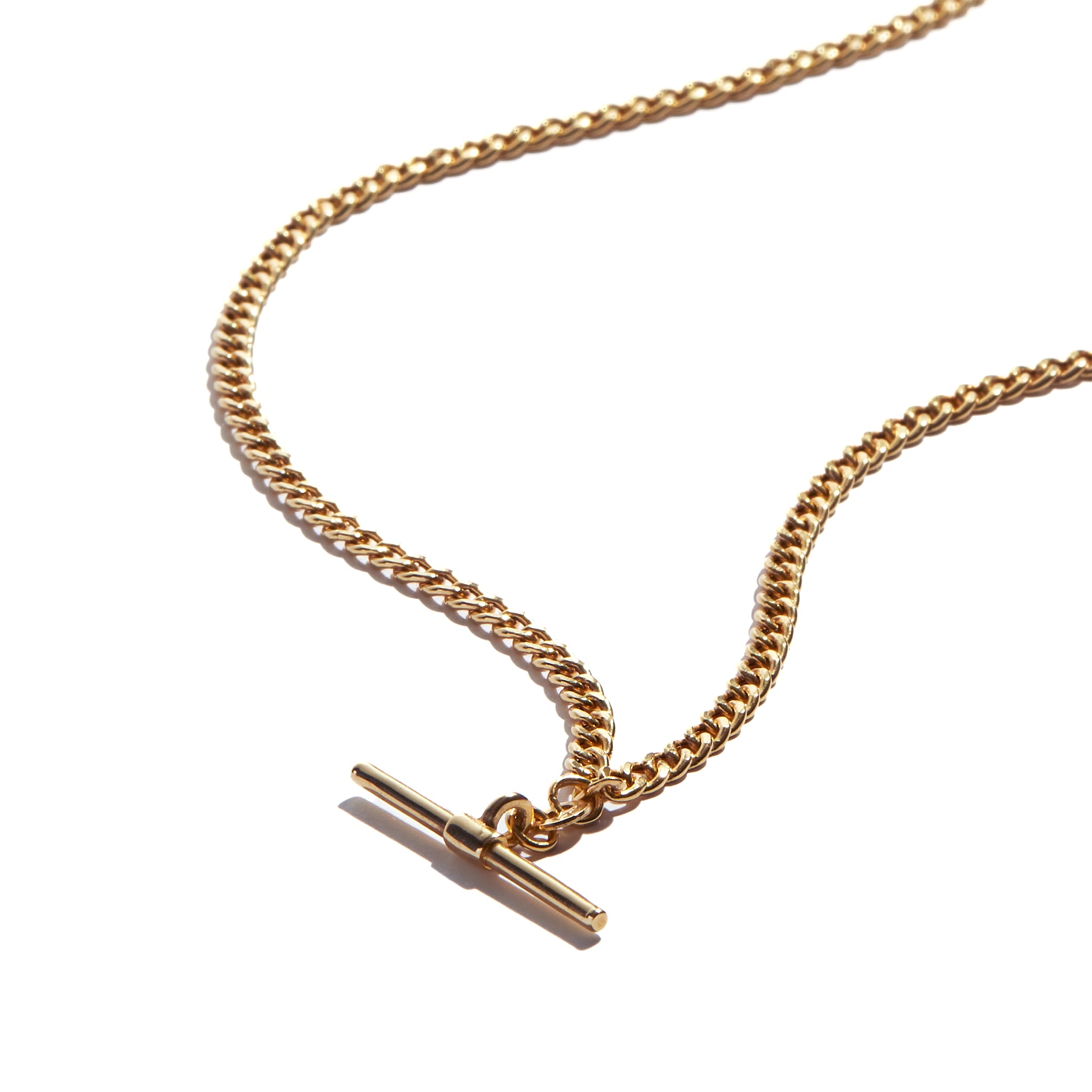 Love GOLD 9ct Yellow Gold T-Bar Oval Belcher Chain Necklace |  littlewoods.com