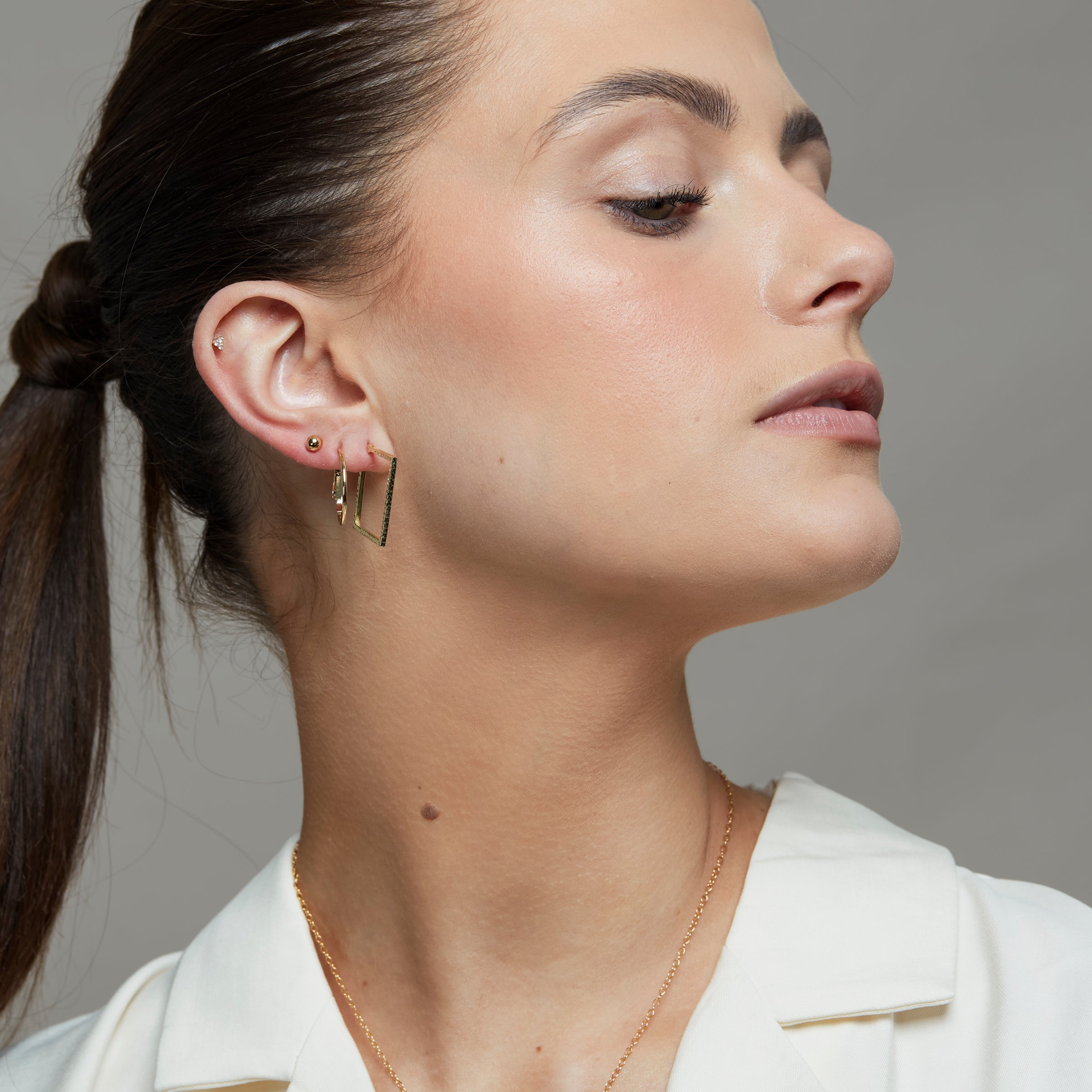 Diamond Cut Square Hoop Earrings – Seoidín
