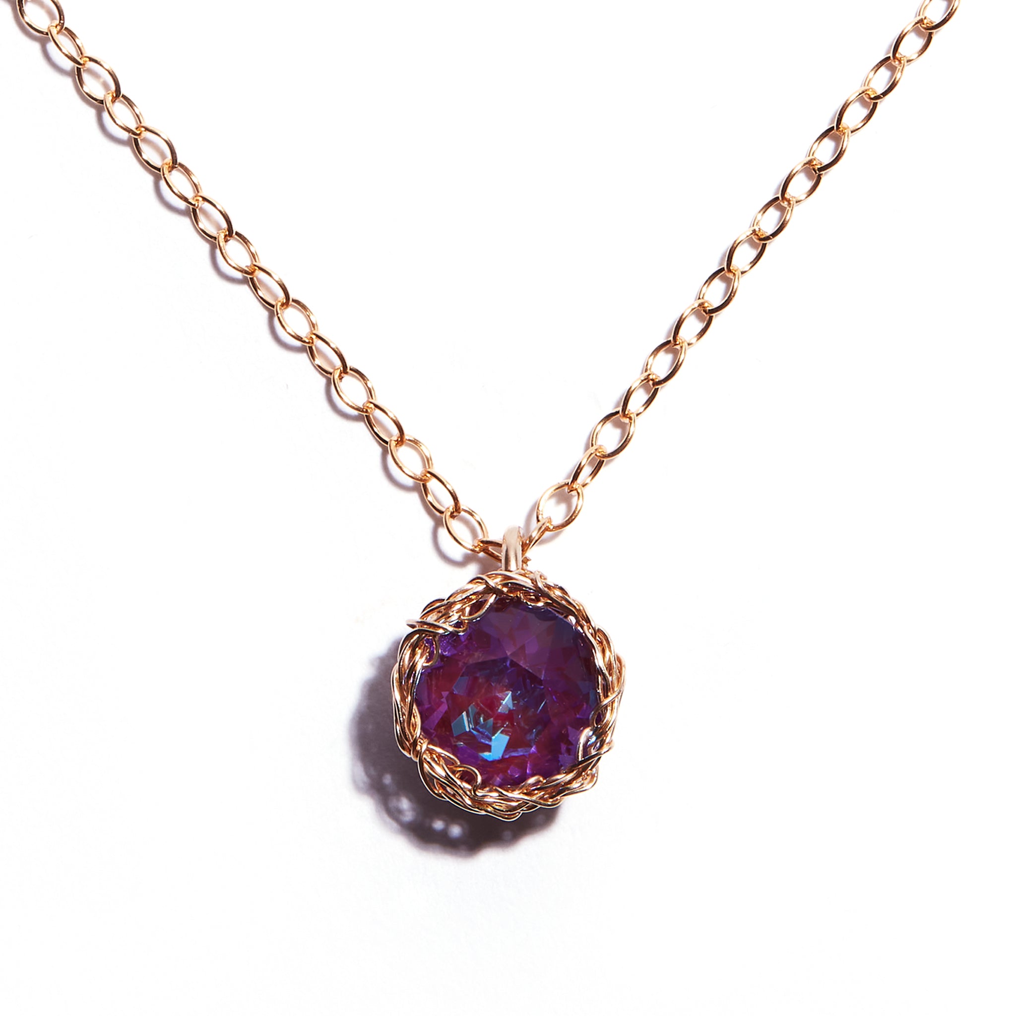 Philip Jones January (Garnet) Birthstone Necklace Created with Zircondia®  Crystals : Philip Jones: Amazon.co.uk: Fashion