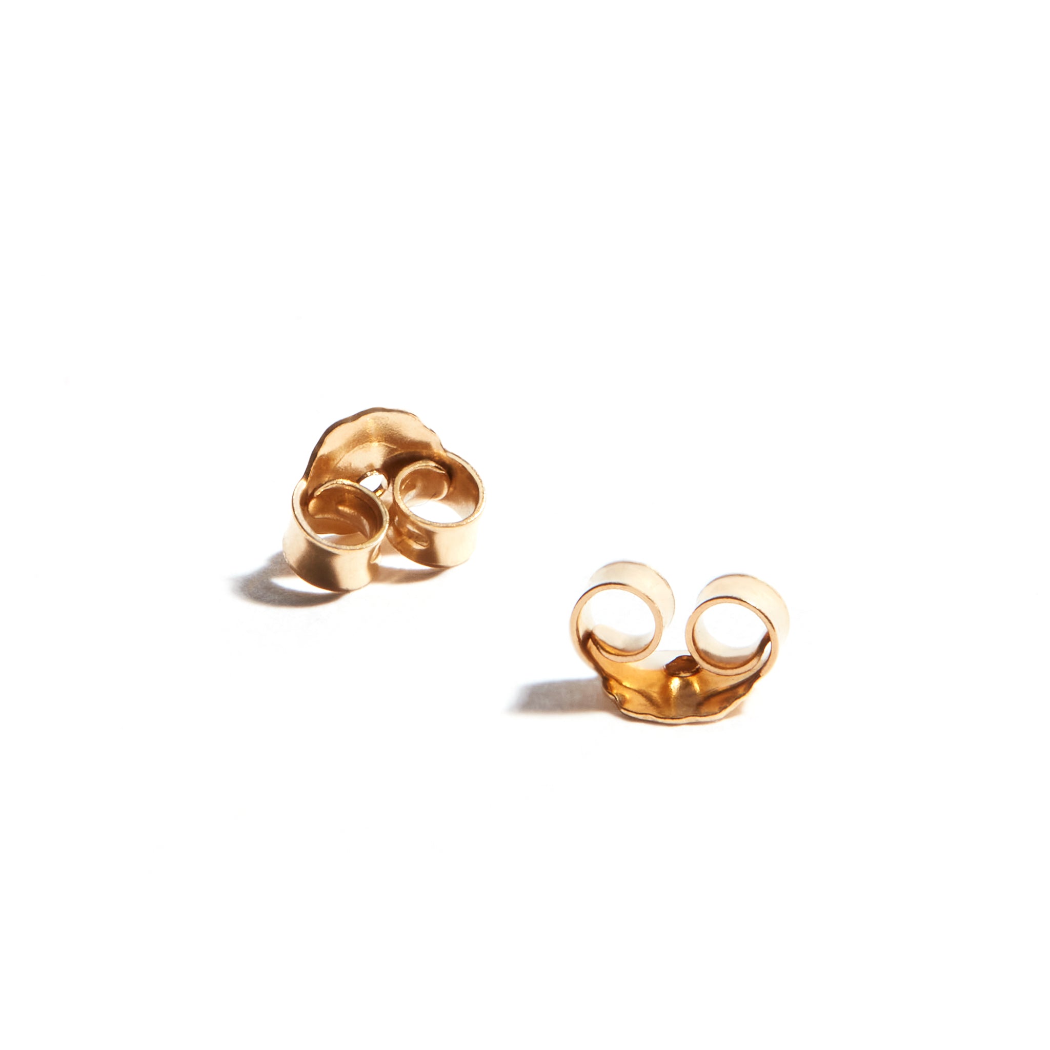 14k solid gold tiny ginkgo leaf stud earrings