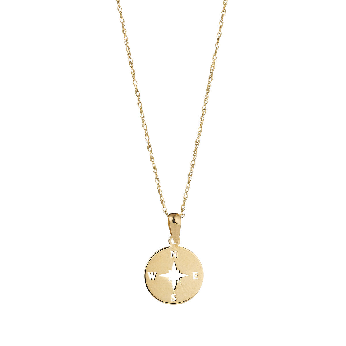 14K Gold Blue Enamel Diamond Compass Necklace - David Tishbi Jewelry
