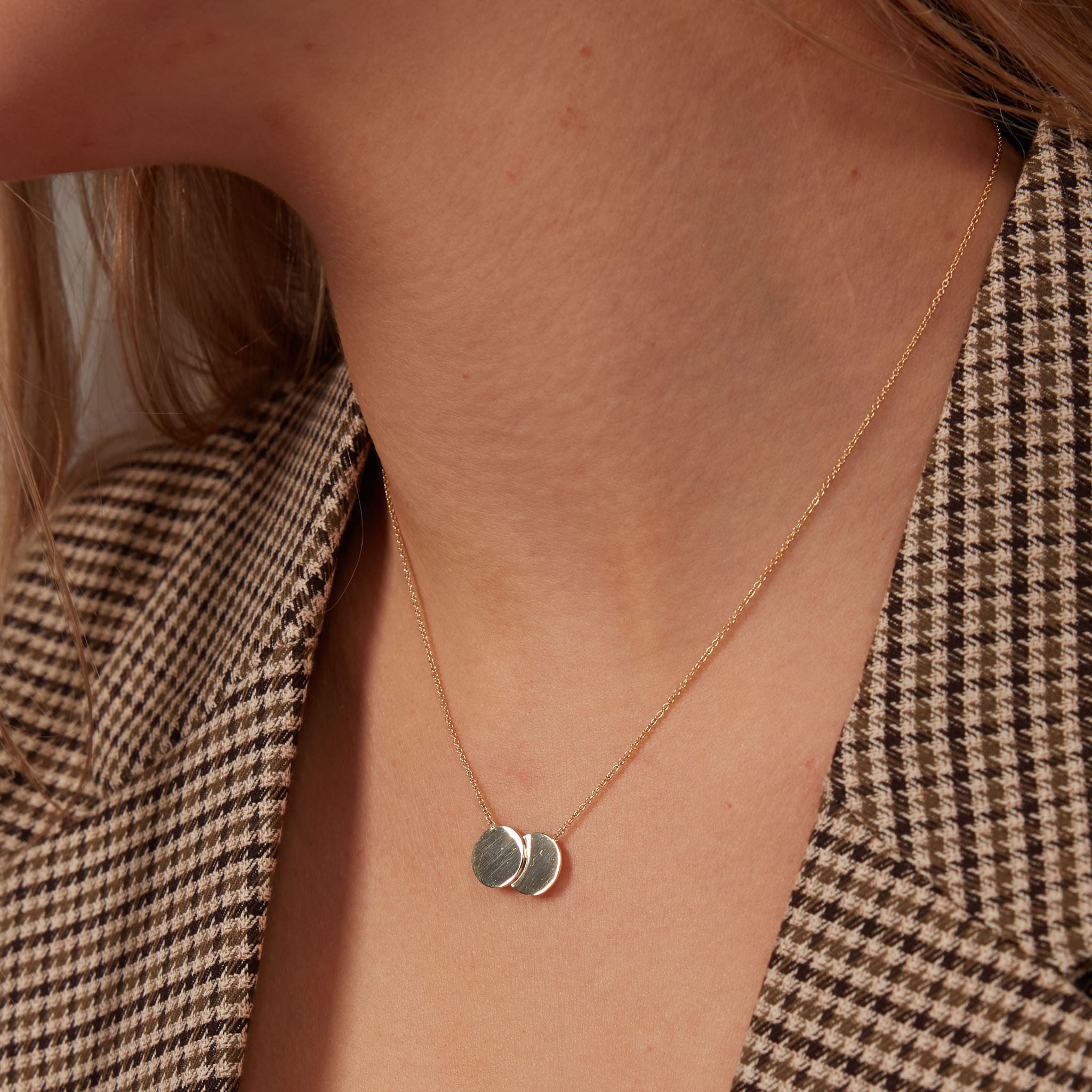 Sterling Silver Mum And Me Double Disc Necklace By Bloom Boutique |  notonthehighstreet.com