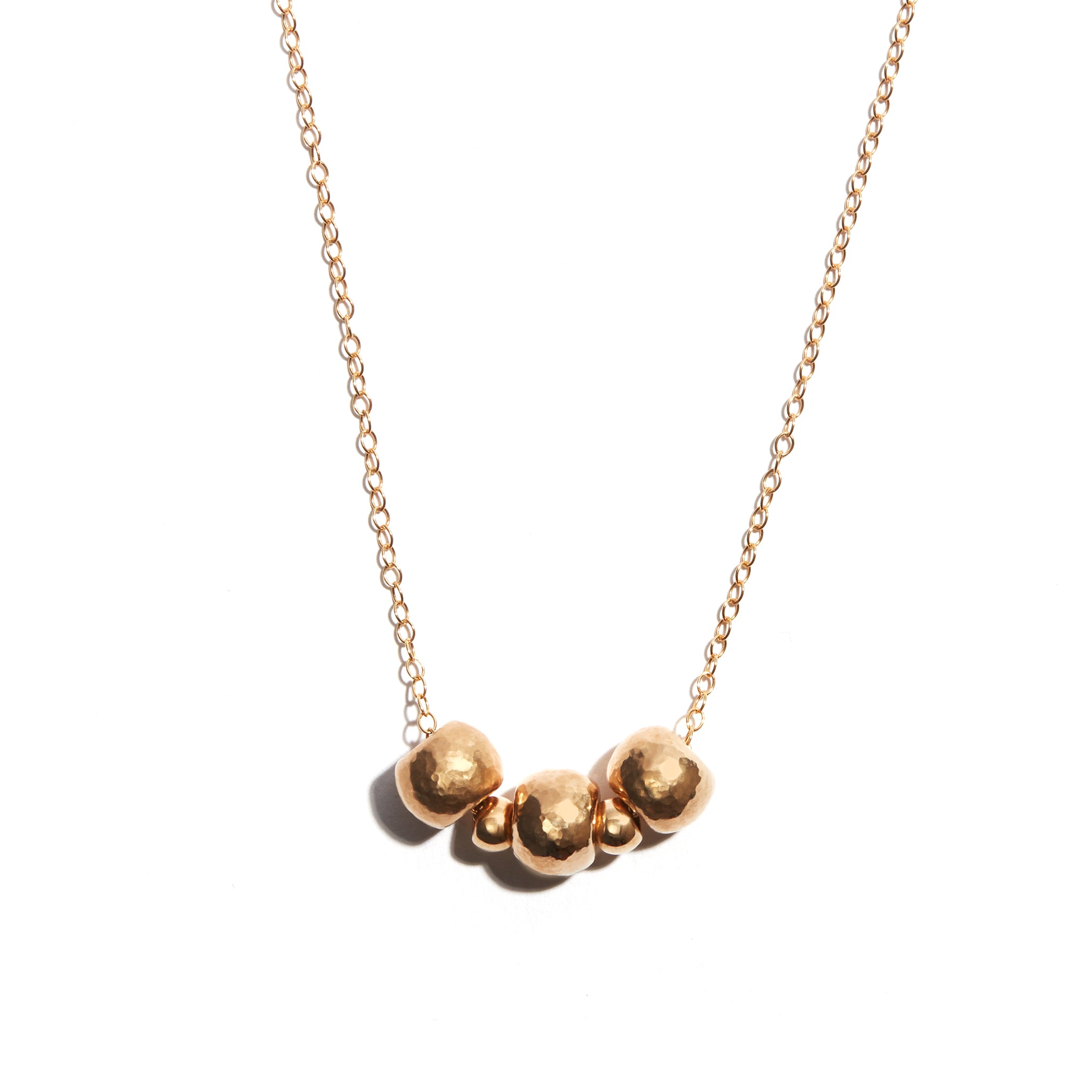Stunning Three Balls Pendant crafted from 14 carat gold-fill, radiating timeless sophistication and charm.