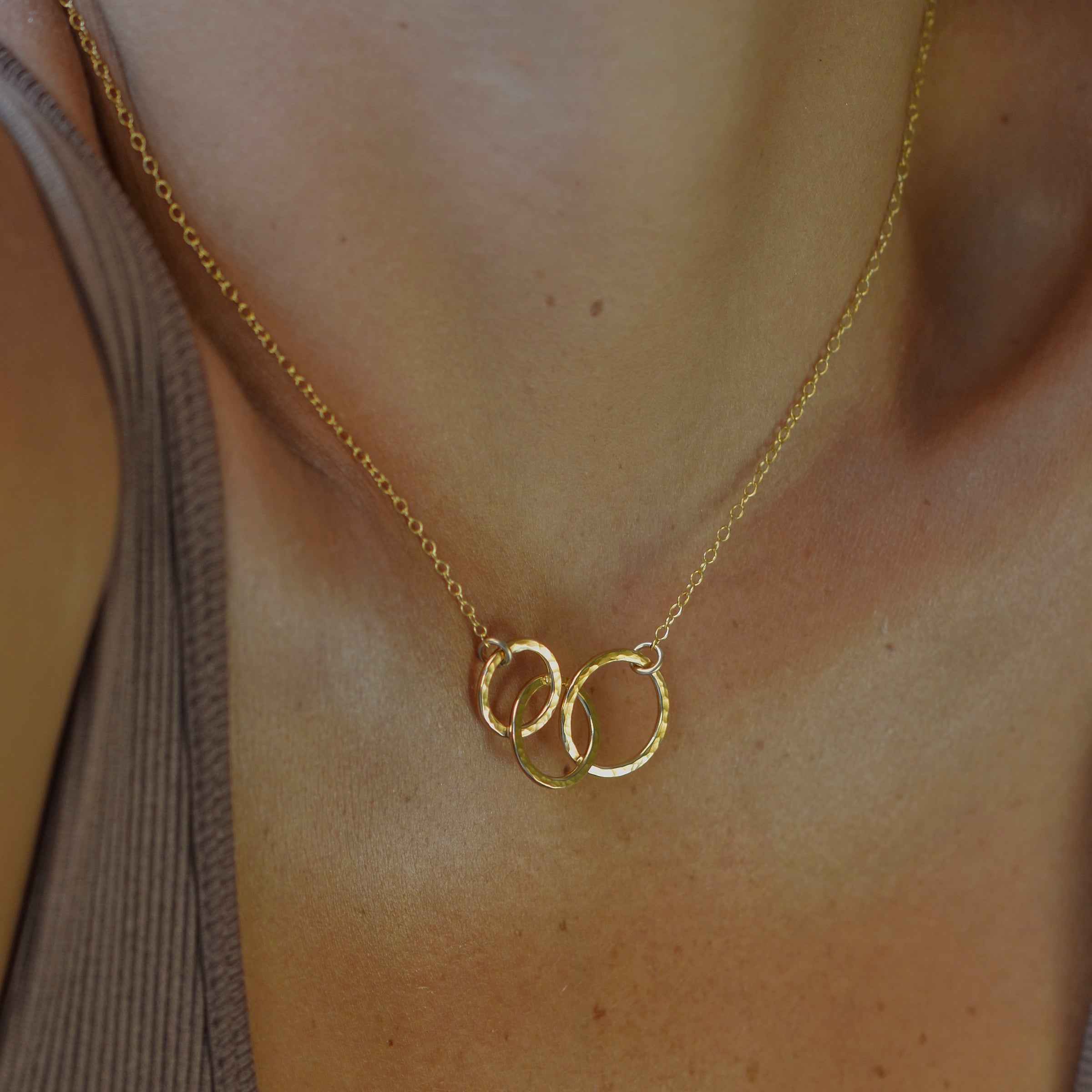 Gold Double Circle Necklace, 14k Gold Fill, Circle Necklace, Silver, Double  Circle, Mothers Necklace, Child, Dainty, Two Circles, Minimalist - Etsy