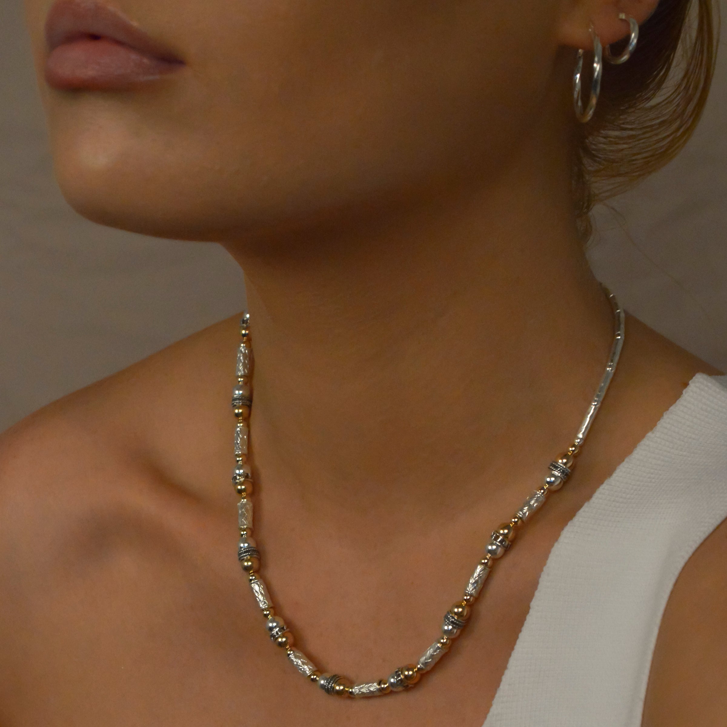 THE TWO TONE FLAT CHAIN NECKLACE – The M Jewelers